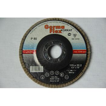 Круг лепестковый тарельчатый d115/22,2 А80 (плоский) (корунд)
