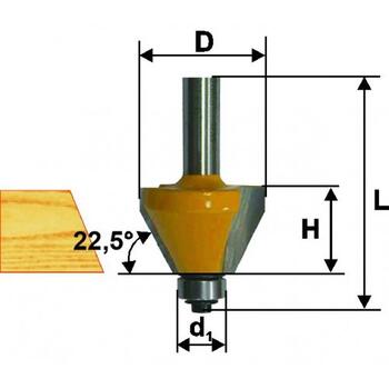 Фреза кромочная конусная d19*Н13*15°*8 (dподшипника=12.7)