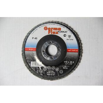 Круг лепестковый тарельчатый d115/22,2 А40 (плоский) (корунд)
