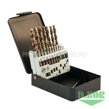Набор свёрл по металлу D.BOR Cobalt HSS-G, 1-10/0,5мм, 19шт.
