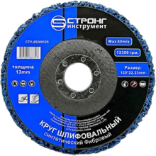 Диск коралловый шлифовальный Strong d125x22.23мм синий Диск коралловый шлифовальный Strong d125x22.23мм синий
